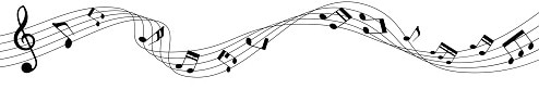 Two row of musical notes and chords